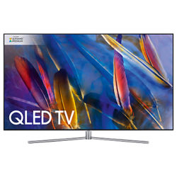 Samsung QE65Q7F QLED HDR 1500 4K Ultra HD Smart TV, 65 with TVPlus/Freesat HD & 360 Design, Silver, UHD Premium